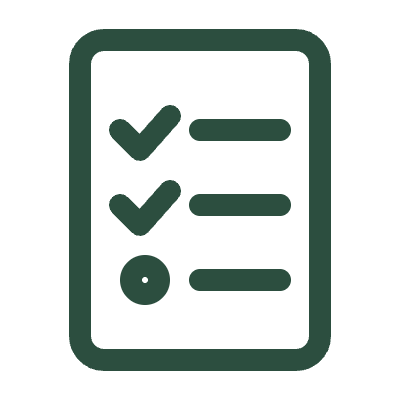Line icon for the Execution stage of the Frontier Method